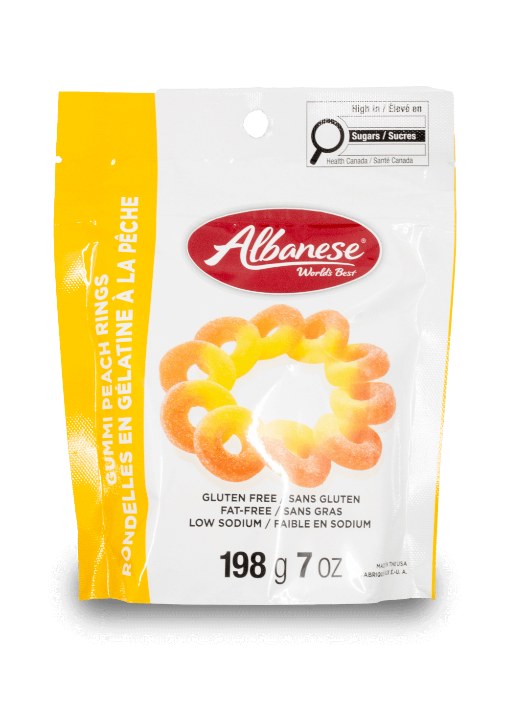 Albanese Gummy Peach Rings 198g