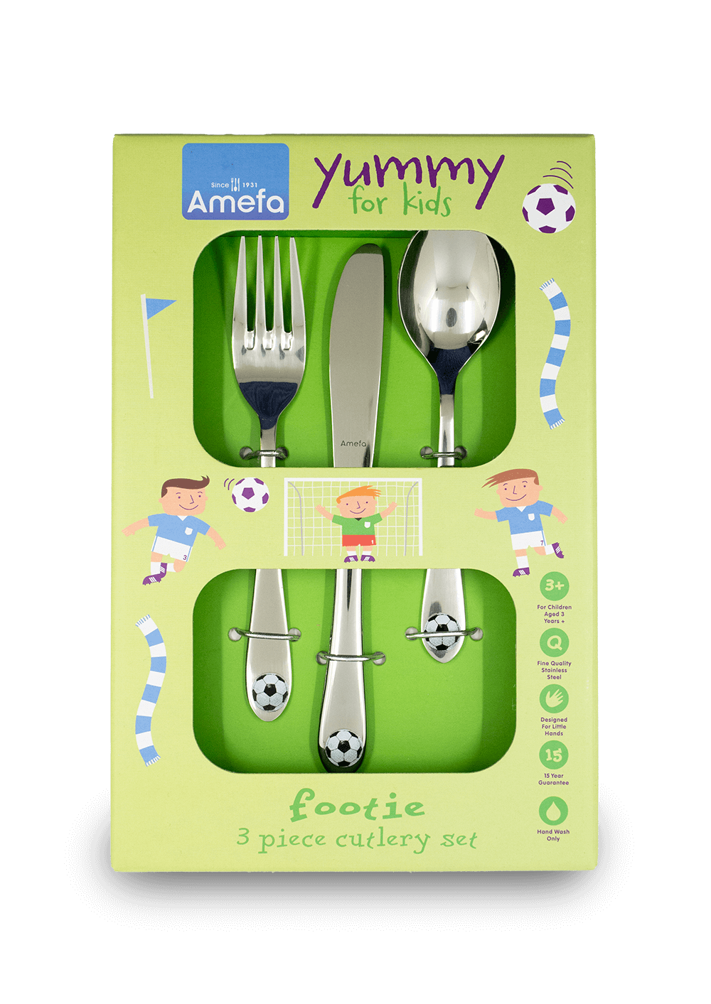 Amefa Children's Cultery Set - Soccer 3pcs