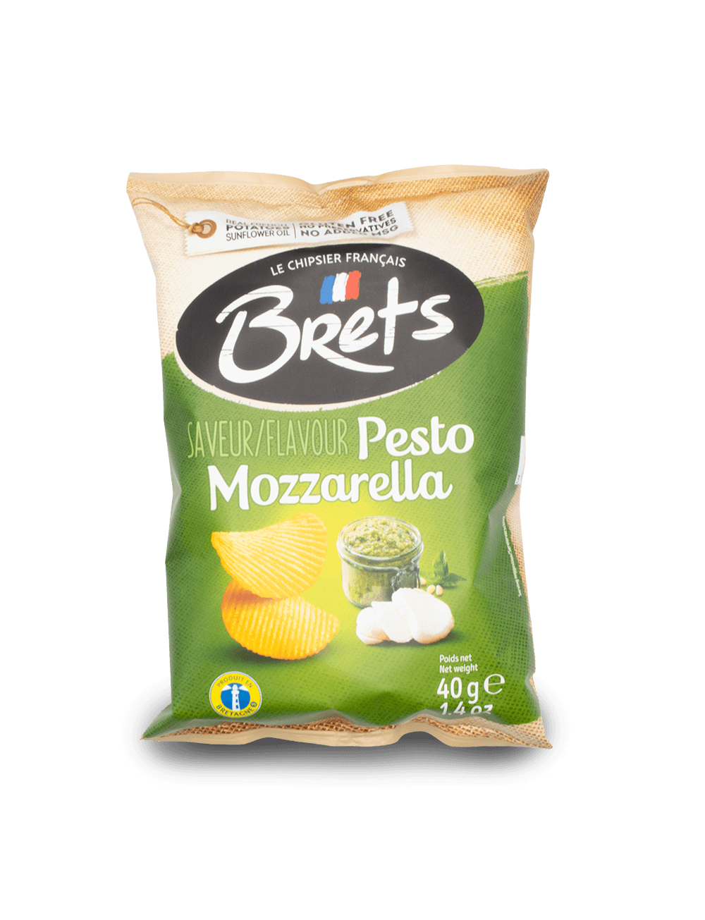 Bret's Pesto Mozarella Chips Snack Size 40g