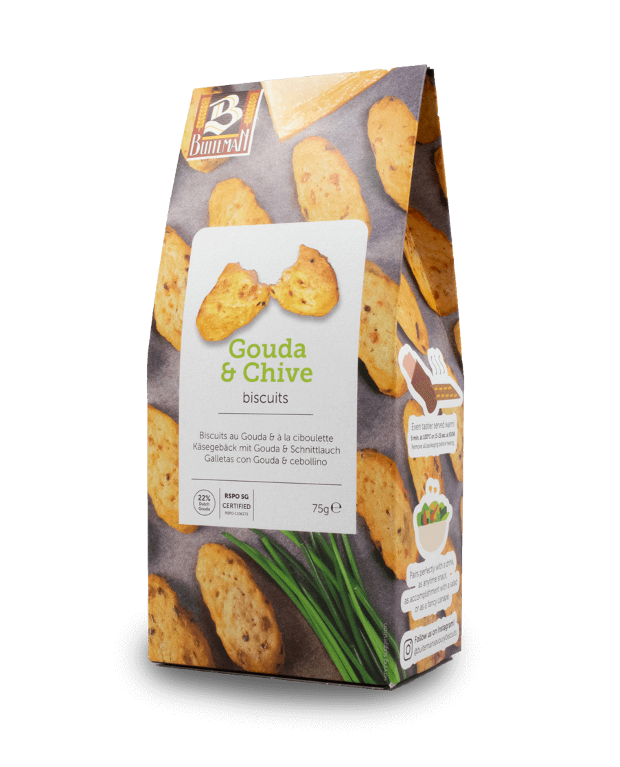 Buiteman Gouda & Chive Biscuits 75g