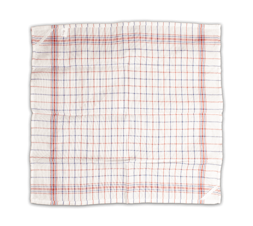 DDDDD Tea Towel - Holland Square Red Blue
