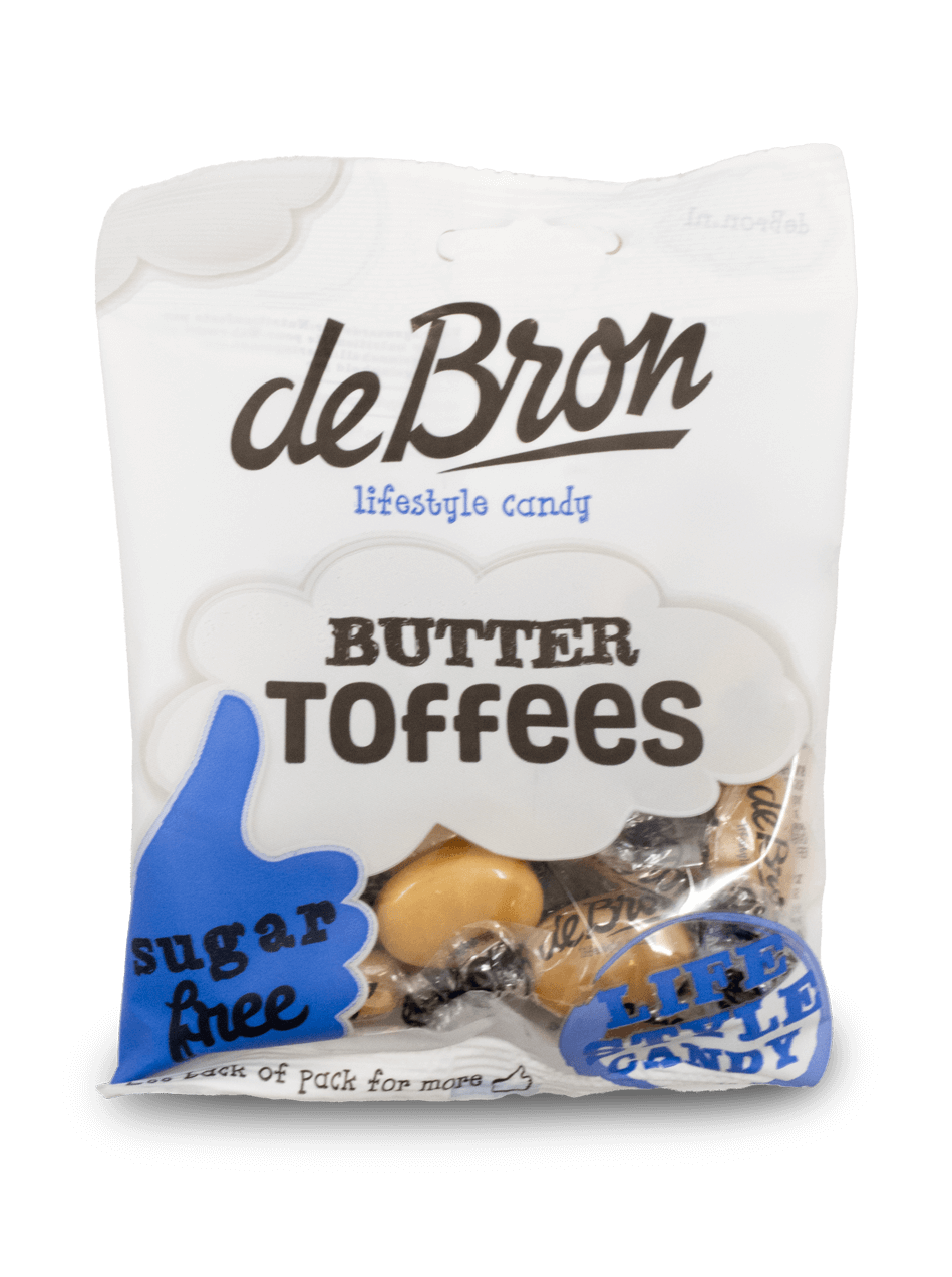 De Bron Sugar Free Butter Toffees 80g