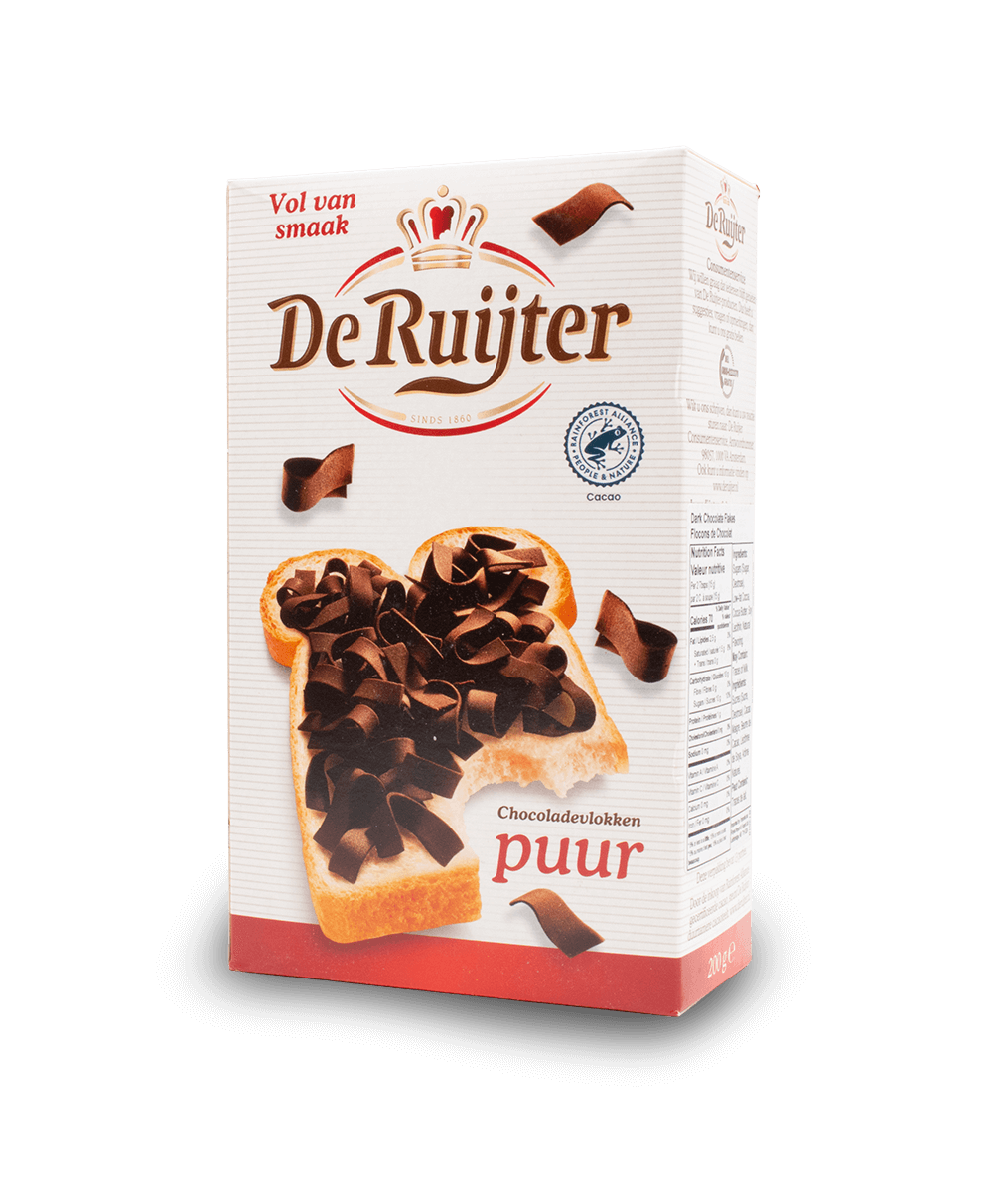 De Ruijter Chocolate Flakes (Vlokken) - Dark 200g