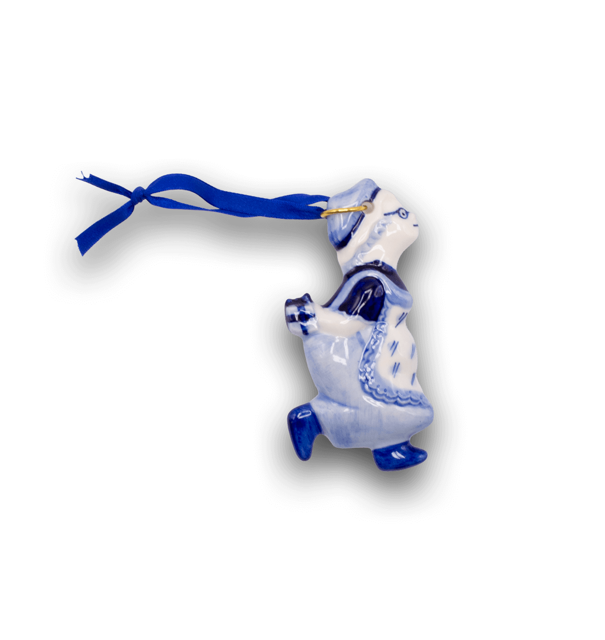 Delft Blue - Girl with Present Ornament
