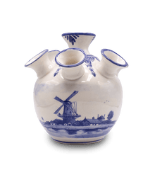 Delft Blue - Vase - Tulips with 7 Stem Holes
