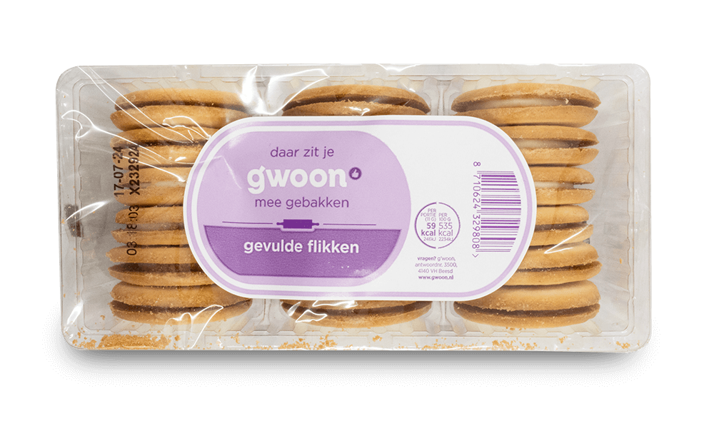 Gwoon Sandwich Cookies (Gevulde Flikken) 200g