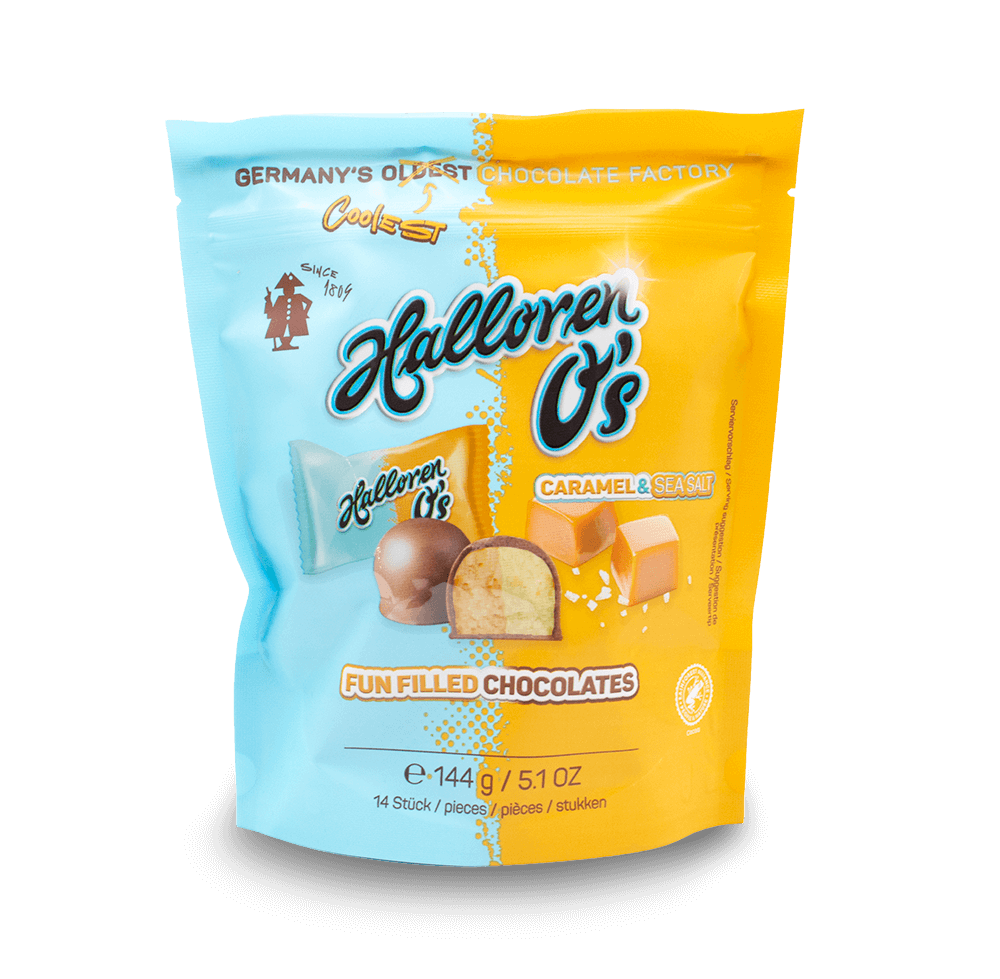 Halloren Chocolate O's - Caramel Sea Salt 114g