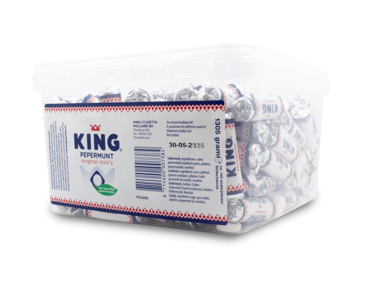 King Peppermints Mini Roll Tub 145pcs