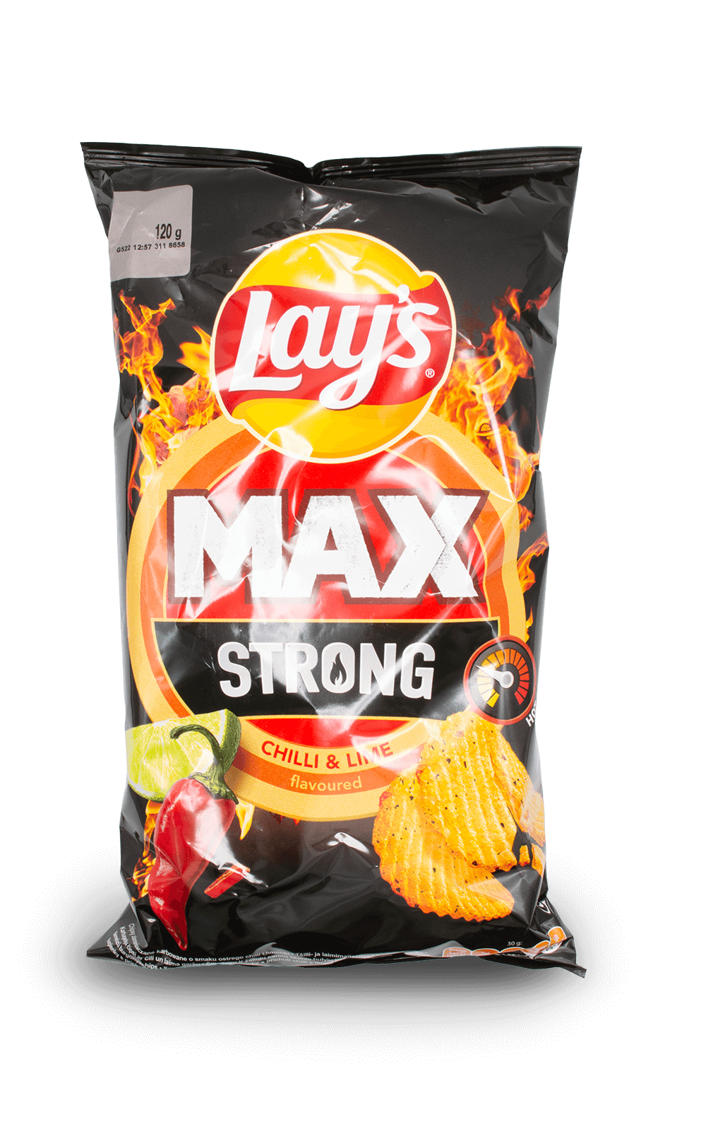 Lays Max Strong Chilli & Lime Potato Chips 120g