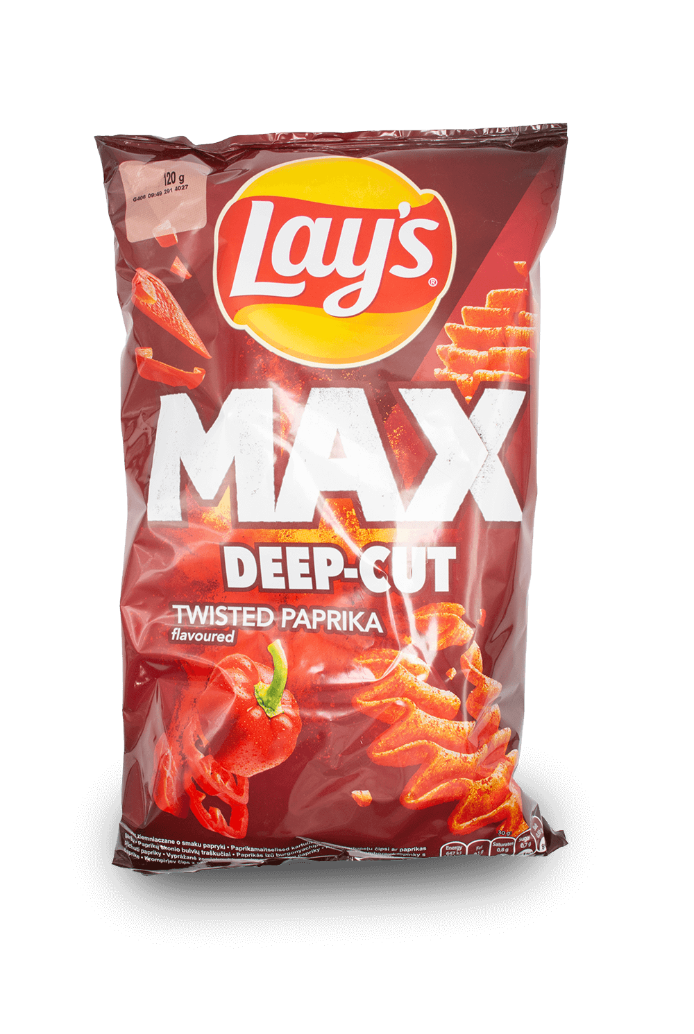 Lays Max Twisted Paprika Chips 120g