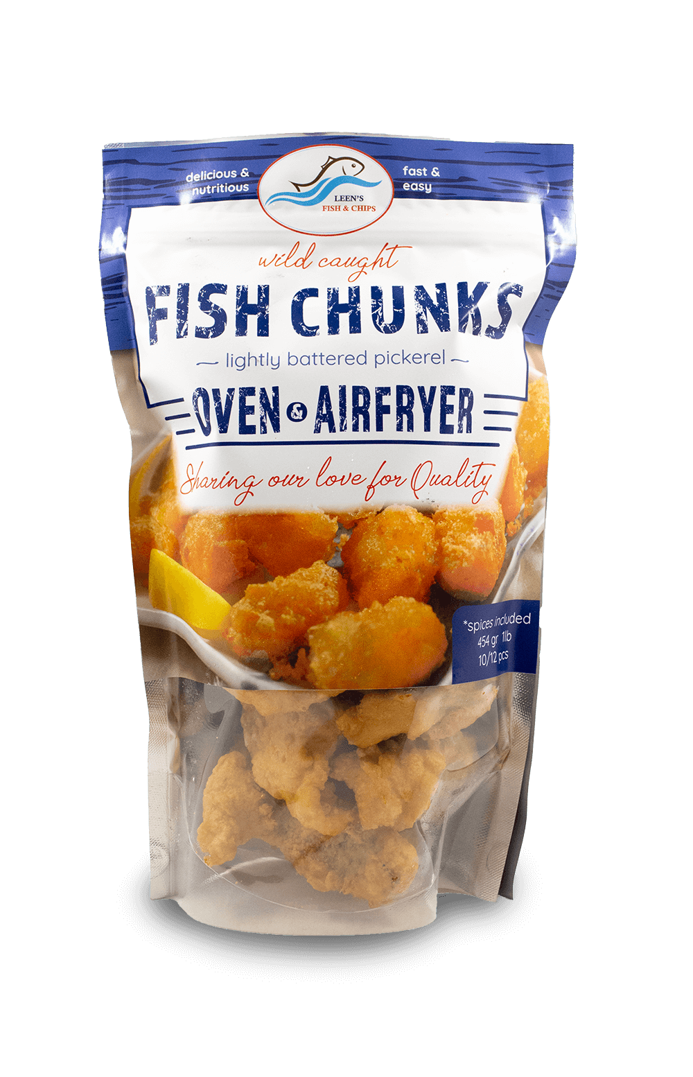 Leen's Fish & Chips - Fried Fish Chunks 454g
