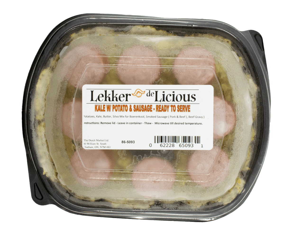 Lekker deLicious Frozen Meal - Kale & Potatoes with Sausage (Boerenkool)