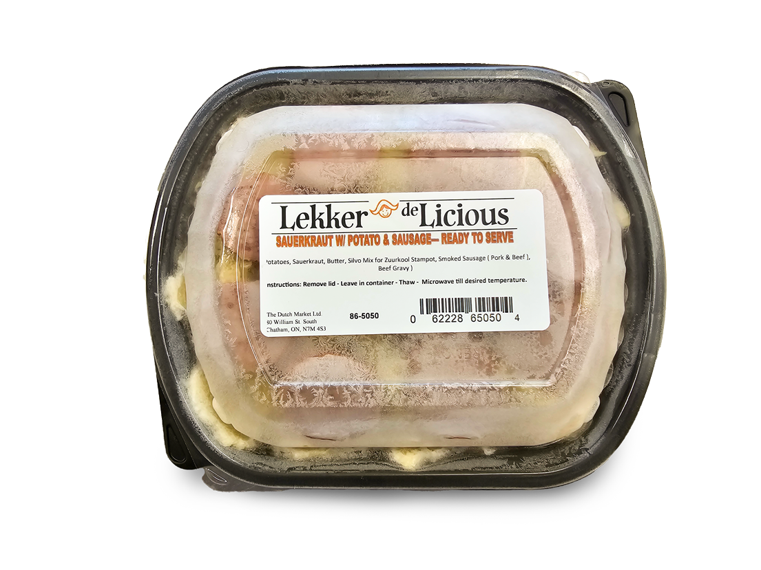 Lekker deLicious Frozen Meal - Sauerkraut with Potato & Sausage 500g