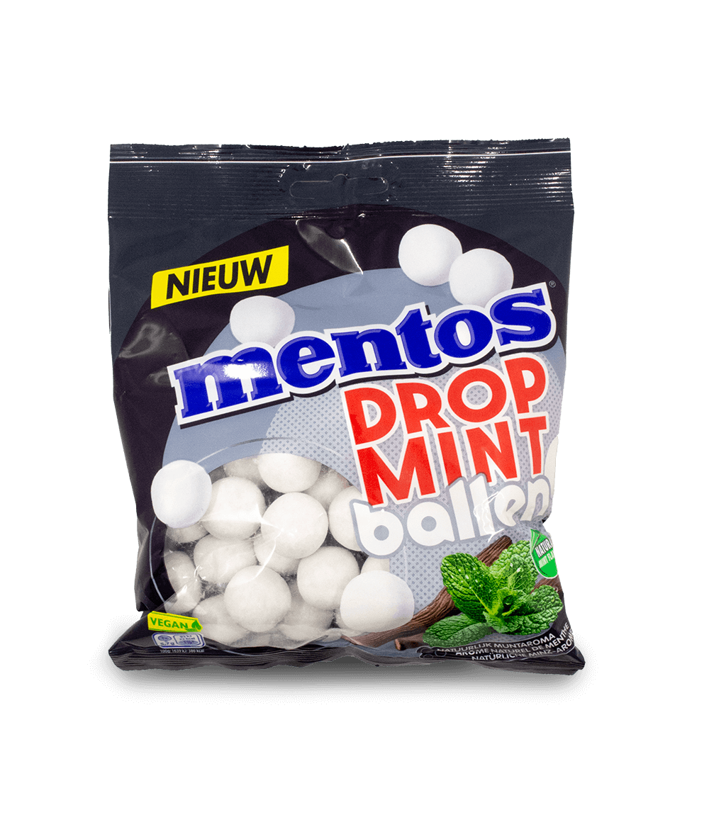 Mentos Drop Liquorice Mint Balls 220g