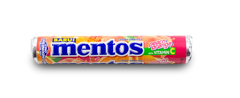 Mentos Peach Orange Roll 29g