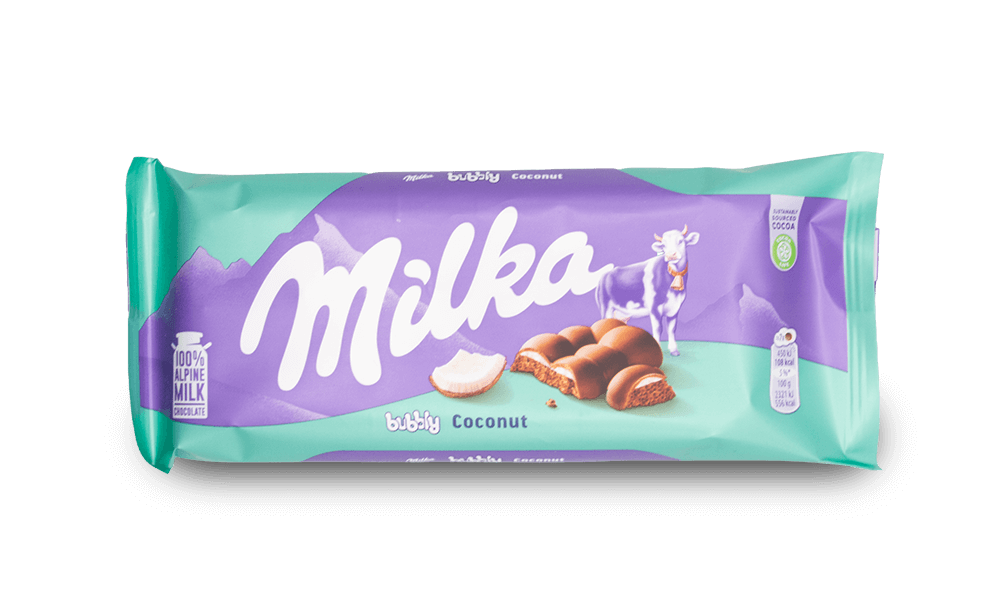 Milka Bubbly Coconut Chocolate Bar 95g