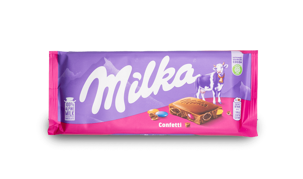Milka Confetti Chocolate Bar 100g