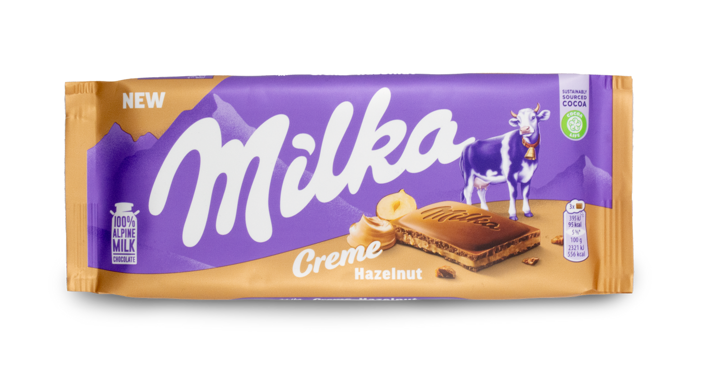 Milka Chocolate Bar - Hazelnut Cream 85g