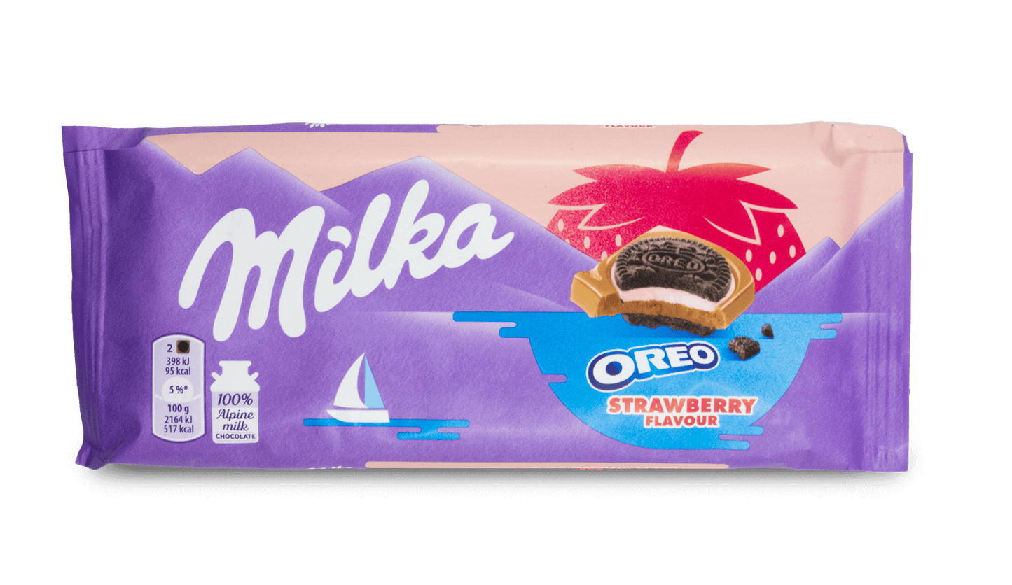 Milka Chocolate Bar - Oreo Sandwich Strawberry 95g