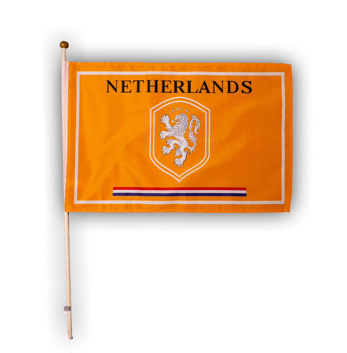 Netherlands Orange Flag on Stick - 12x18"