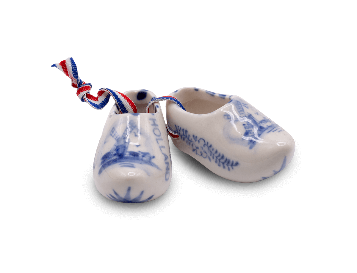 Porcelain Clogs Pair - White Holland