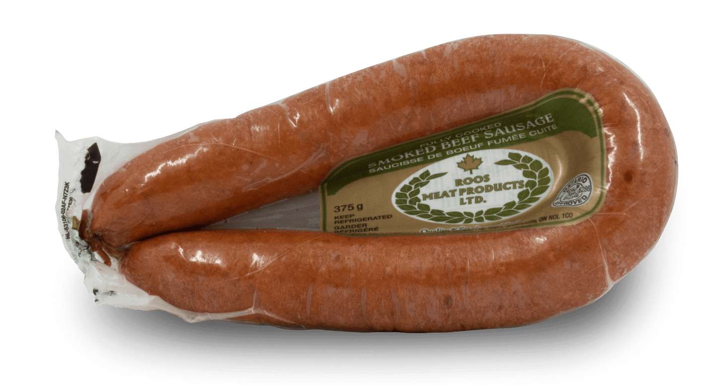 Roos Smoked Beef Sausage (Beef Rookworst) 400g
