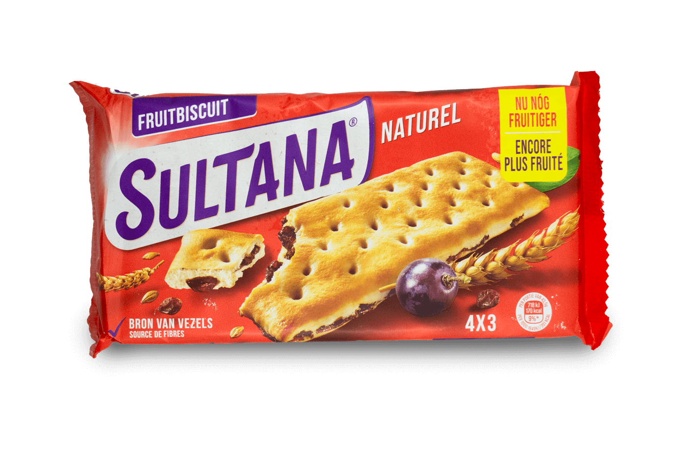 Sultana Natural Fruit Biscuits 218g