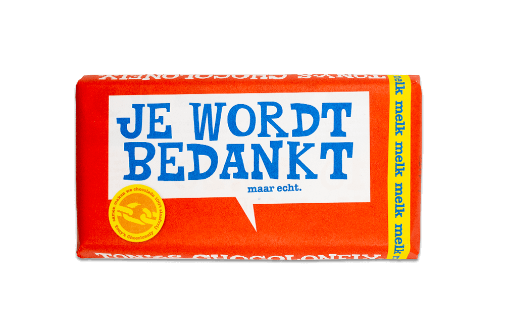 Tony's Chocolonely Chocolate Bar - Bedankt 180g