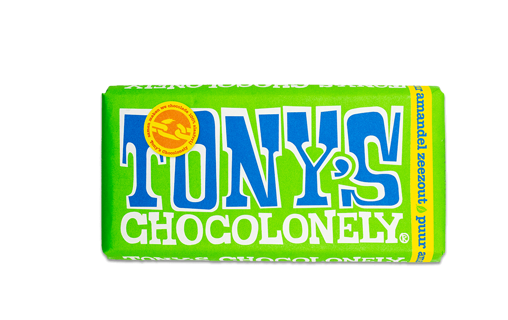 Tony's Chocolonely Chocolate Bar - Dark Almond Sea Salt 180g
