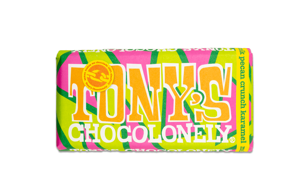 Tony's Chocolonely Chocolate Bar - Pecan Crunch Caramel 180g