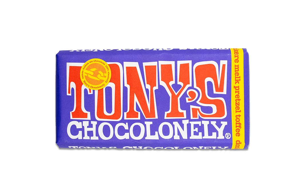 Tony's Chocolonely Chocolate Bar -Milk Pretzel Toffee 180g