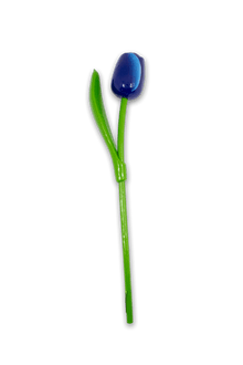 Wooden Tulip Blue/White