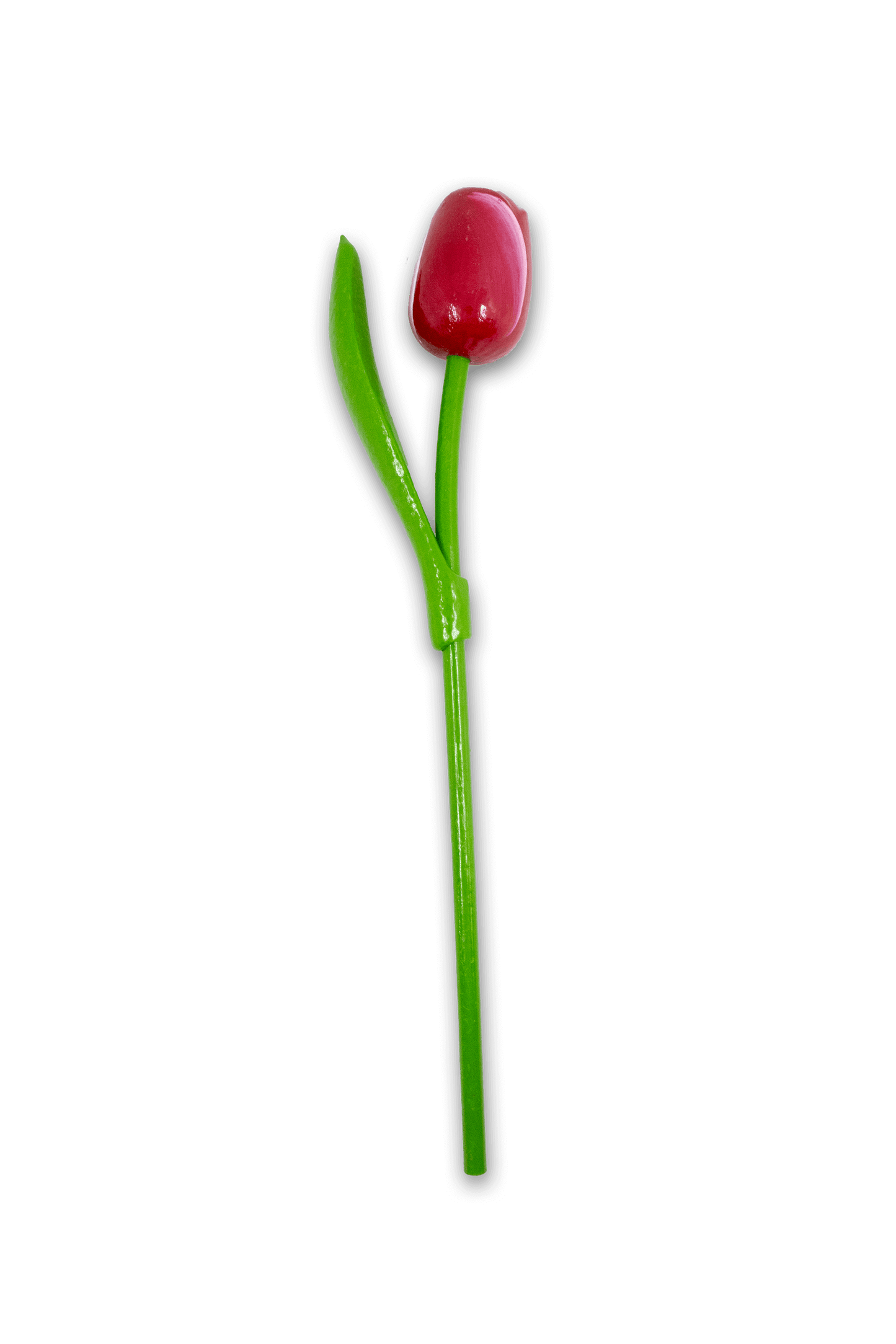 Wooden Tulip Red/White