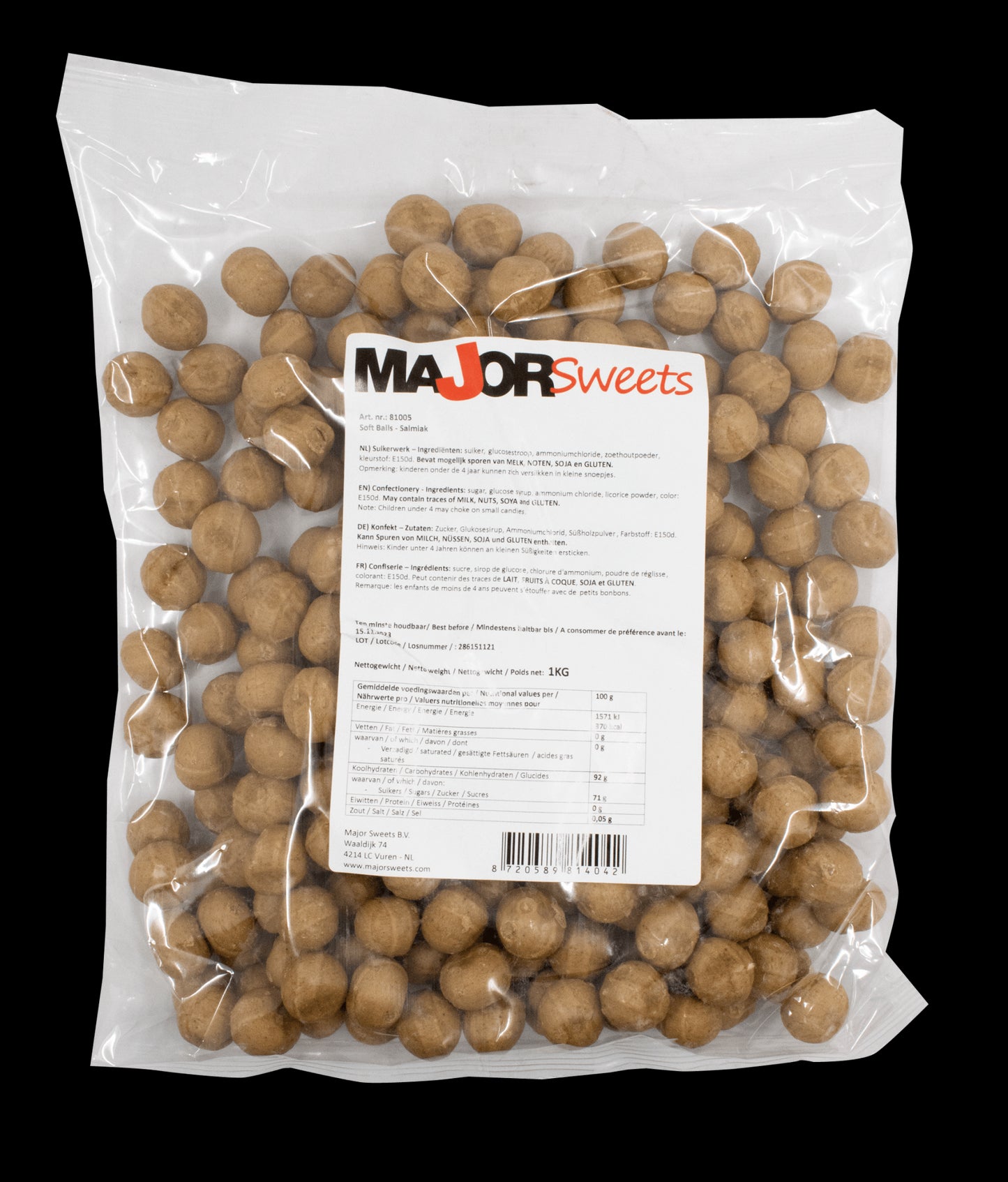 Major Sweets Salmiak Balls 1kg