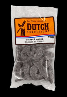 Dutch Tradition Fish-Shaped Liquorice 105g