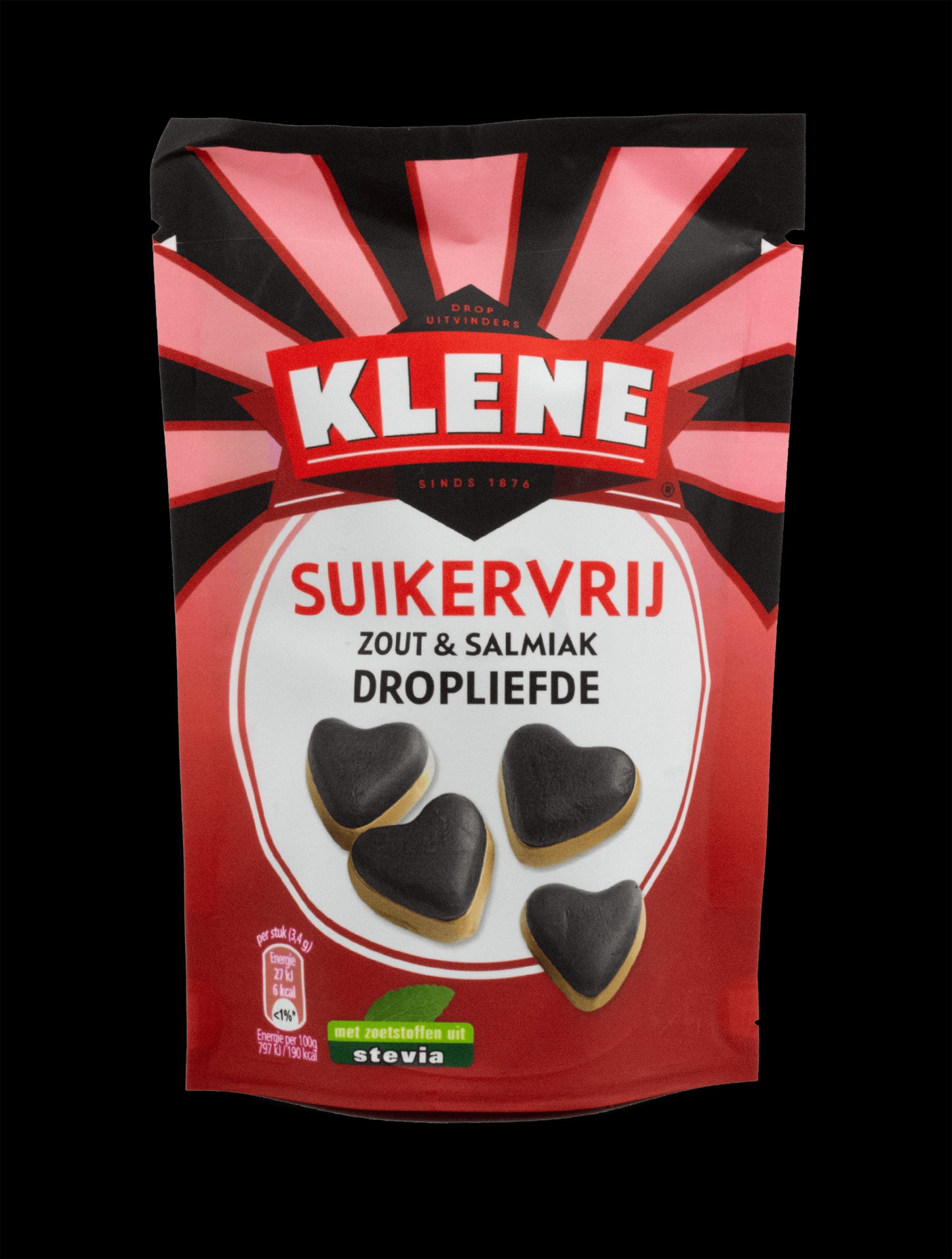 Klene Sugar Free Salmiak Hearts 110g