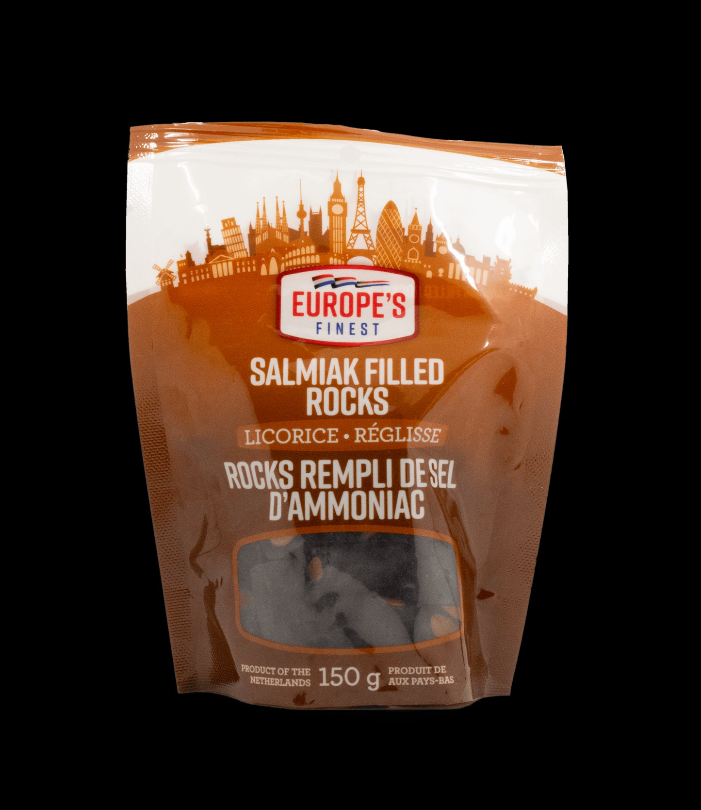 Europe's Finest Salmiak Filled Rocks Liquorice 150g