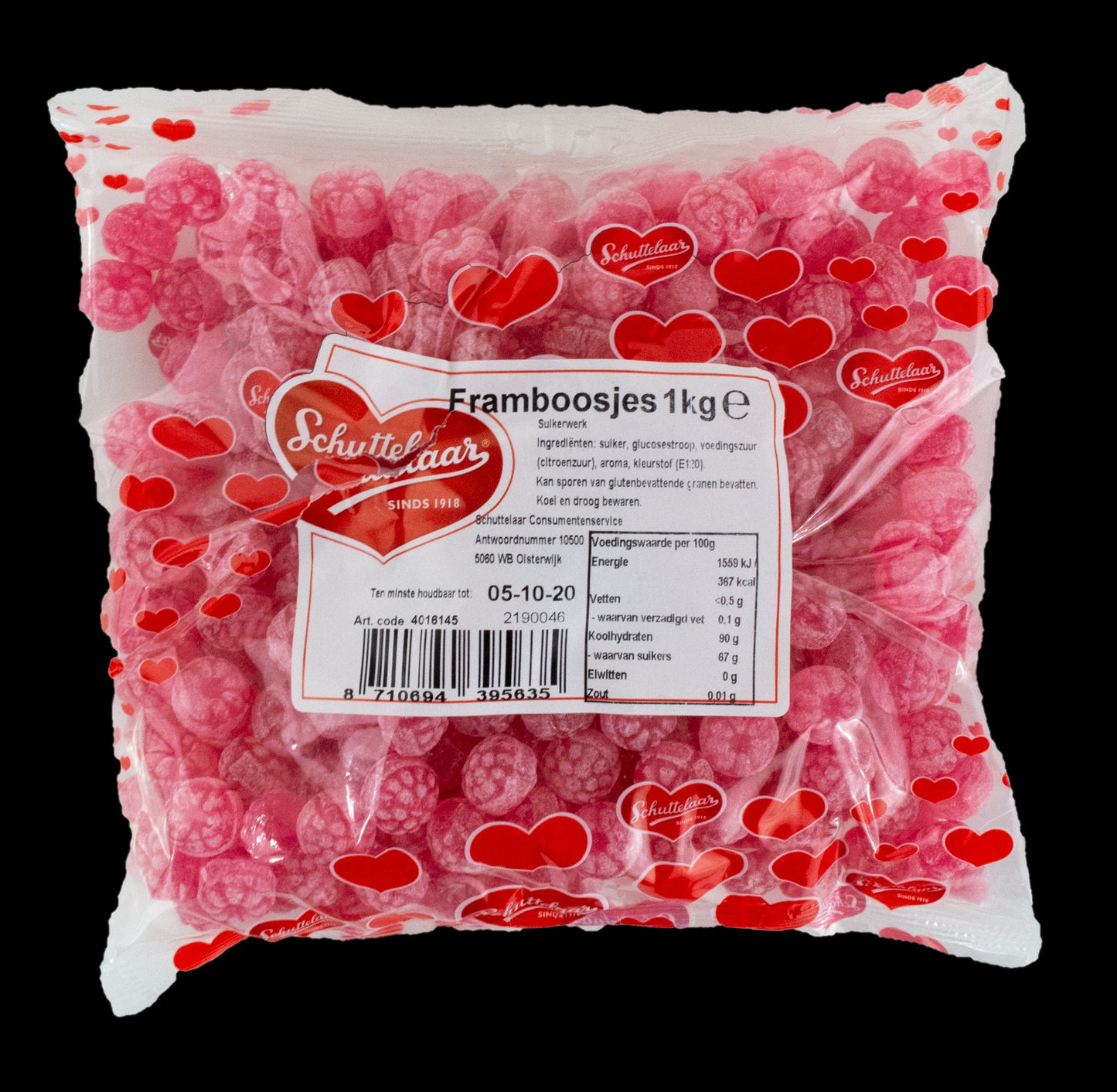 Schuttelaar Raspberries 1kg