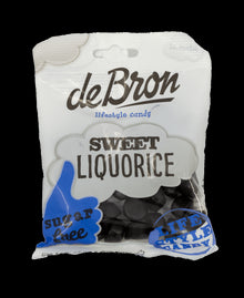 De Bron Sweet Button Liquorice Sugar Free 100g