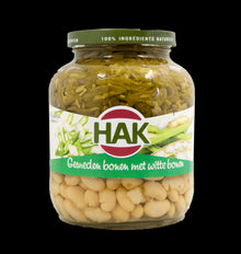 Hak Cut Green Beans and White Beans 685g