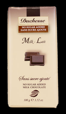 Duchesse Sugar Free Milk Chocolate 100g