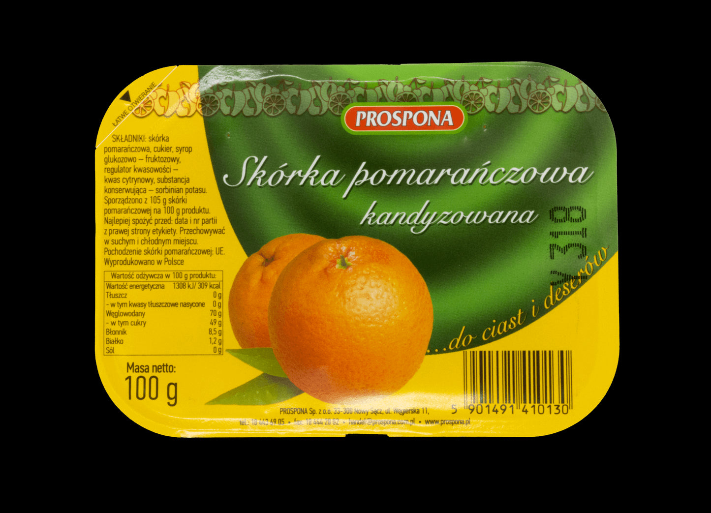 Prospona Candied Orange Peel 100g