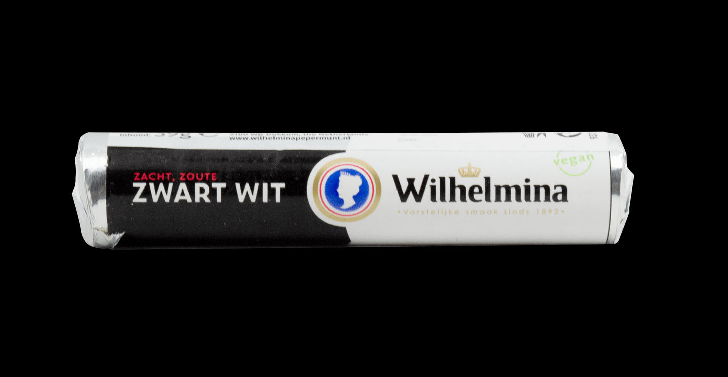 Wilhelmina Zwart Wit Roll 39g