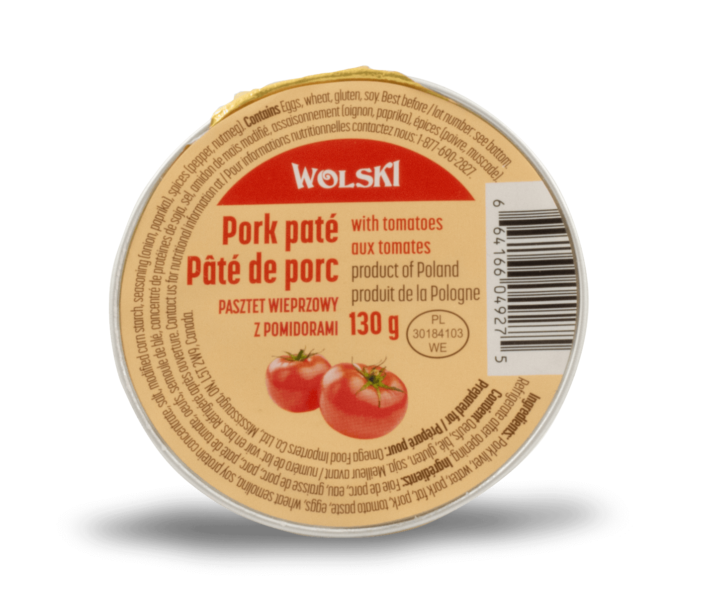 Wolski Pork Pate - Tomato 130g