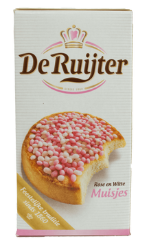 De Ruijter Pink White Sprinkles 280g