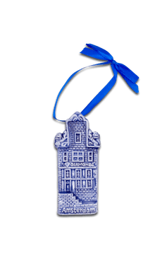 Christmas Ornament - Delft Blue Canal Houses