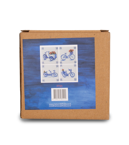 Coasters 4pk - Delft Blue Bicycle