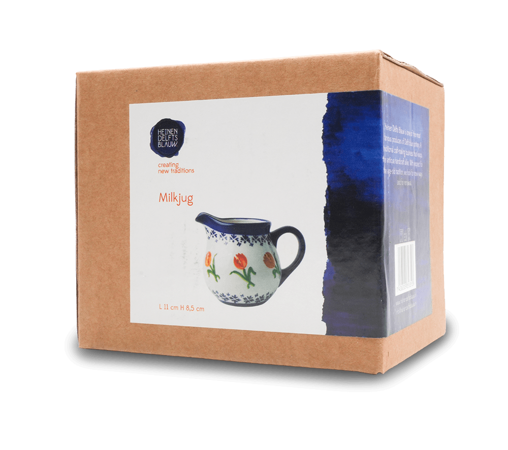 Delft Blue - Creamer with Orange Tulip