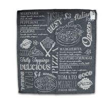 DDDDD Tea Towel - Italian Food Black