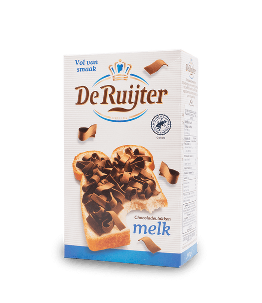 De Ruijter Chocolate Flakes (Vlokken) - Milk 200g